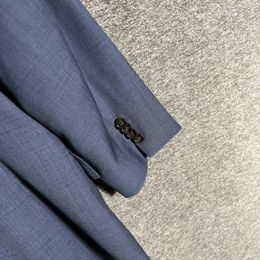 J.Crew Ludlow Suit Jacket Mens 42S Blue Wool Slim Tollegno 1900 Two Button